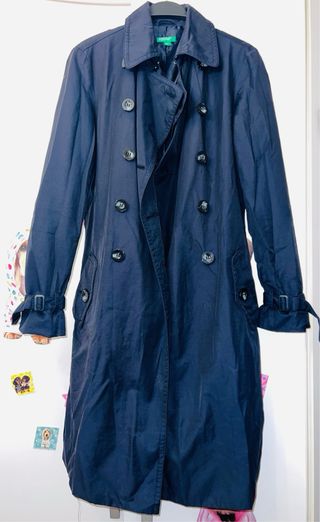 Gabardina Benetton Azul Talla 42
