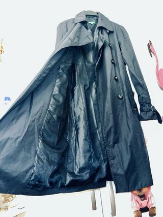 Gabardina Benetton Azul Talla 42