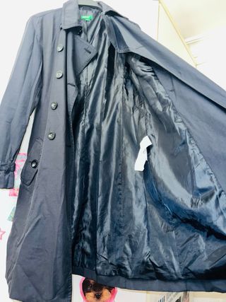 Gabardina Benetton Azul Talla 42