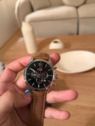 Reloj Festina Caja Azul Correa Marrón y Plata