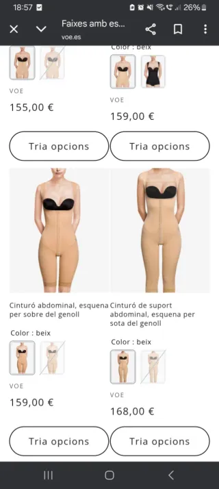 Faja VOE post-cirugía/liposucción Talla 100 L