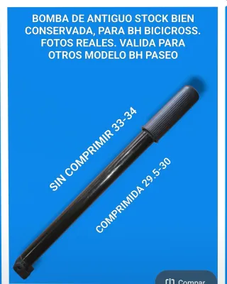 Bomba BH Antiguo Stock Bicicross Paseo 20-24"