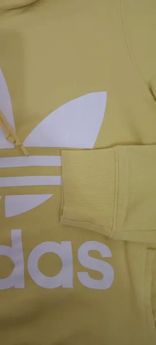 Sudadera Adidas Amarilla Logo Grande