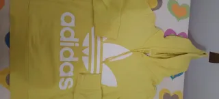 Sudadera Adidas Amarilla Logo Grande