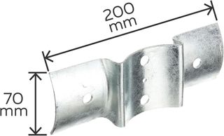 Alberts 202811 Herraje para valla | galvanizado en