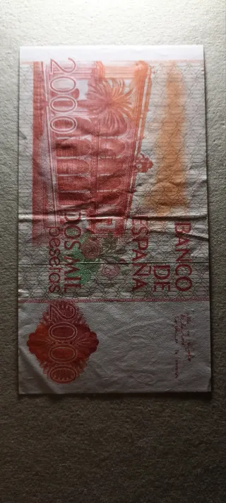 2000 Pesetas 1980 sin serie