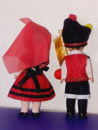 Vintage Bonecos trajes de Santiago de Compostela