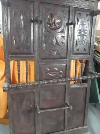 Mueble recibidor antiguo perchero paraguas