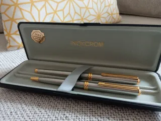 Bolígrafo y pluma INOXCROM Gold electroplated.