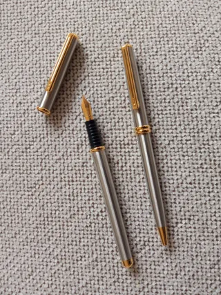 Bolígrafo y pluma INOXCROM Gold electroplated.