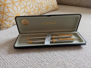 Bolígrafo y pluma INOXCROM Gold electroplated.