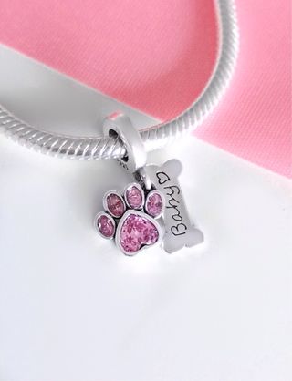 7 CHARM HUELLA PERRO GATO PARA PANDORA CAJA