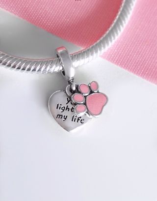 7 CHARM HUELLA PERRO GATO PARA PANDORA CAJA