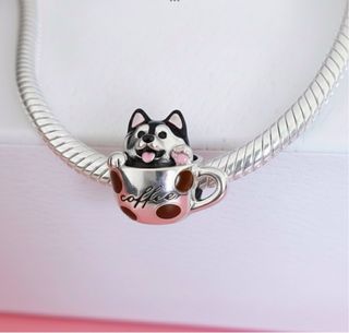 7 CHARM HUELLA PERRO GATO PARA PANDORA CAJA