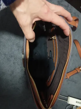 Bolso Misako Marrón y Beige