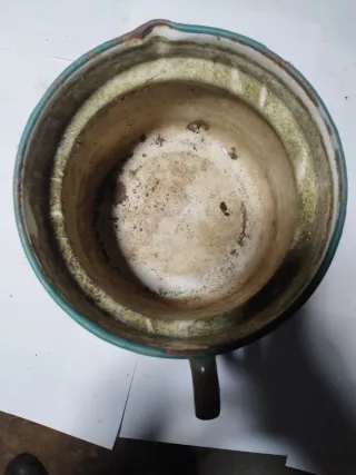 Lechera decorativa vintage verde