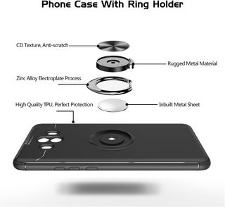 LeYi Custodia Huawei Mate 10 con Supporto Anello Rotante 360°