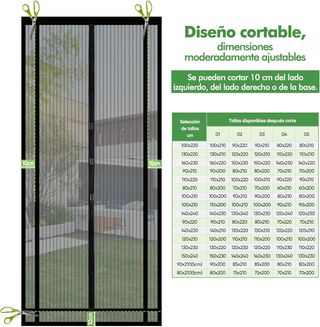 Sekey 130x230cm Cortina Mosquitera Magnética para