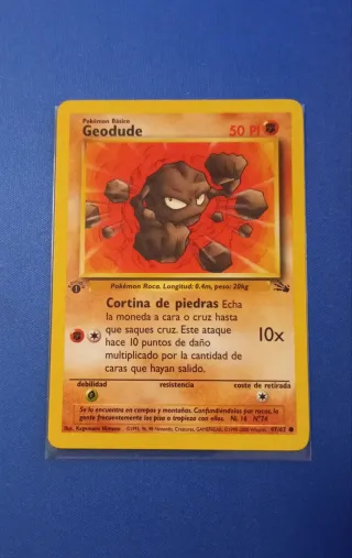 Geodude 1a edición carta Pokemon FO