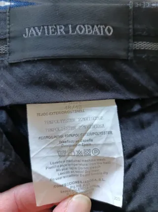 Traje de caballero azul/gris