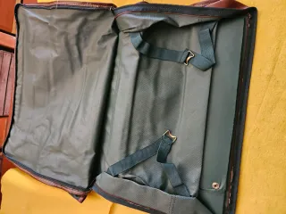 Borsone trapuntato marrone e verde