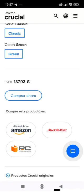 Memoria RAM Crucial 16GB DDR4-3200 SODIMM