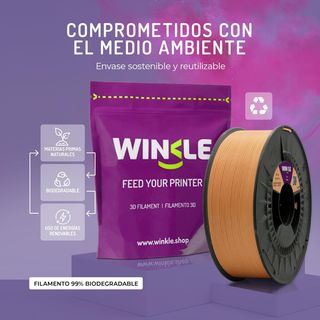 WINKLE FEED YOUR PRINTER Filamento 3D PLA HD Beige