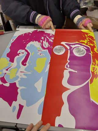 Cuadros Camara Poster Fotográfico Beatles, John Lennon, Paul Mccartney Tamaño total: 131 x 62 cm XXL, Multicolor