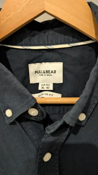 Camisa Pull&Bear Azul Marino Hombre XL