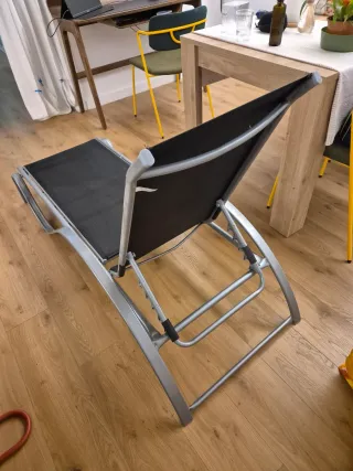 Hamaca de tela y metal