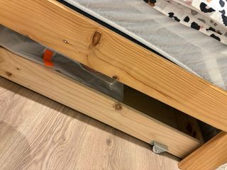 Estructura cama individual con cajones.90*190