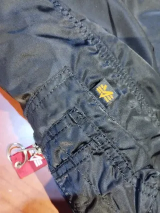 Chaqueta Bomber Larga Alpha Industries Negra