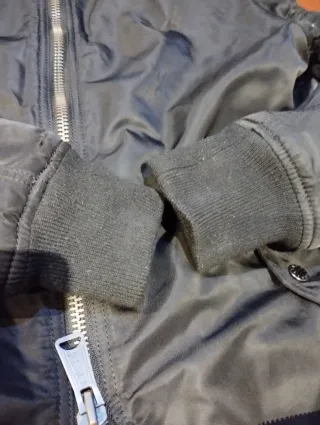 Chaqueta Bomber Larga Alpha Industries Negra