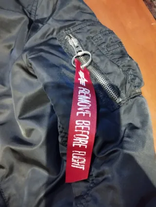 Chaqueta Bomber Larga Alpha Industries Negra