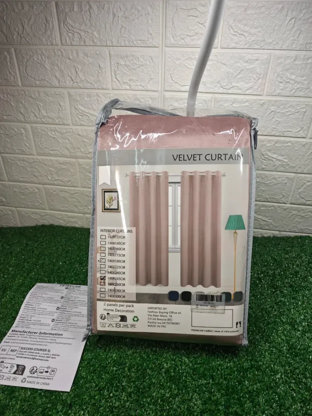 Cortinas Terciopelo Rosa 140x245cm