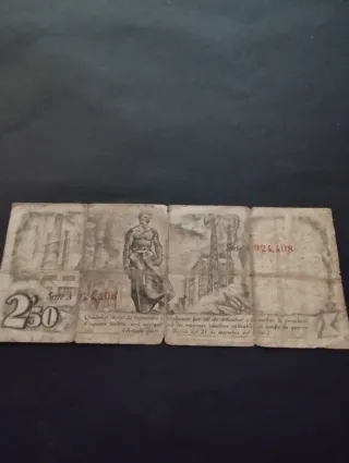 Billete Generalitat Catalunya 2,50 Pesetas 1936