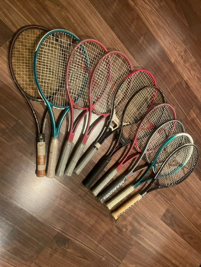 Lote 10 raquetas tenis antiguas