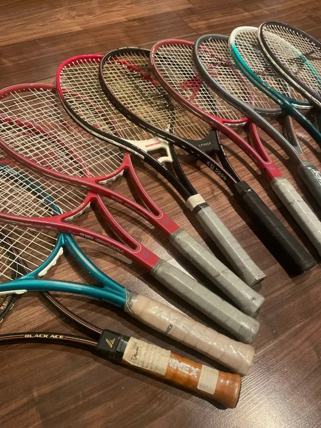 Lote 10 raquetas tenis antiguas