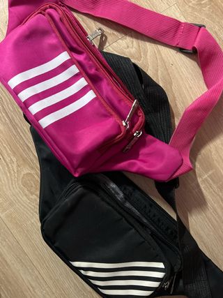 Riñoneras Adidas Negro y Rosa