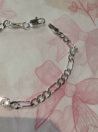 Pulsera Figaro Plata Hombre 20cm