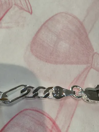 Pulsera Figaro Plata Hombre 20cm