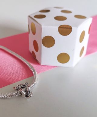 2 CHARM HUELLA PERRO GATO ROSA PARA PANDORA CAJA