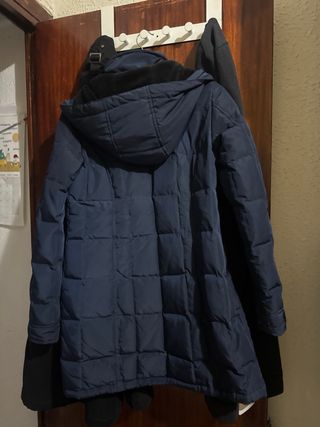 Abrigo largo azul Zara