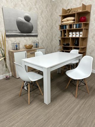 Mesa Comedor Nuevo + 4 Sillas Nordicas Oferta