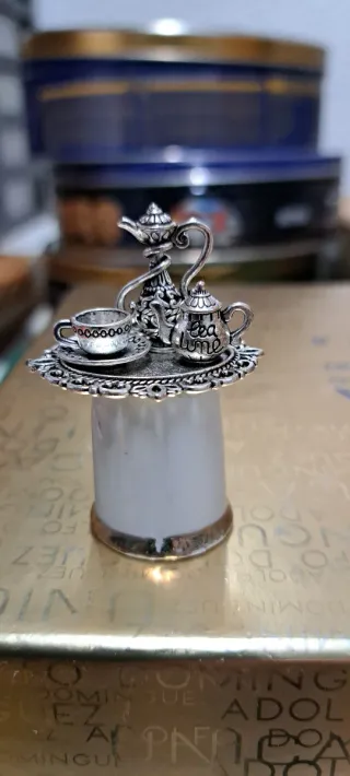 Dedal Juego Té Plata Miniatura