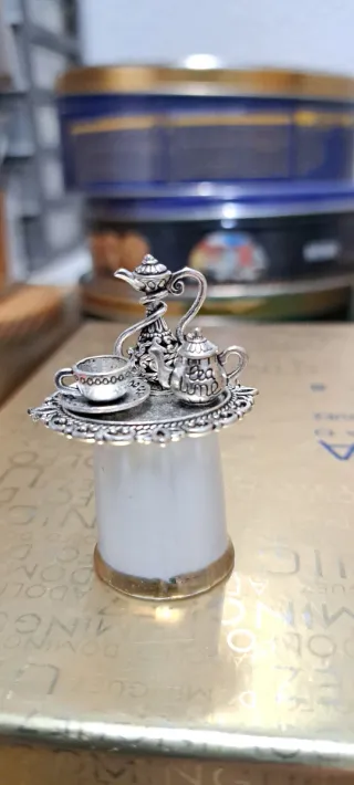Dedal Juego Té Plata Miniatura