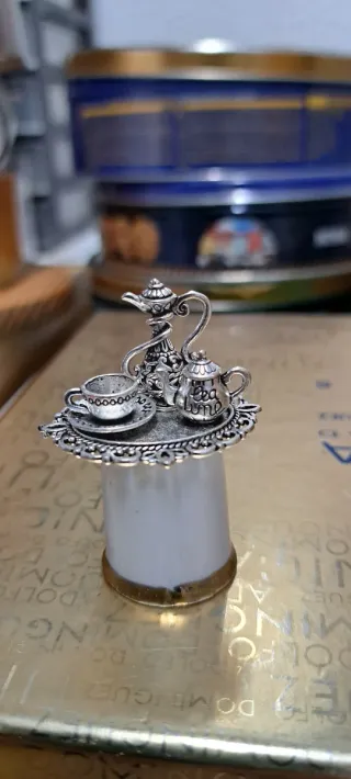 Dedal Juego Té Plata Miniatura