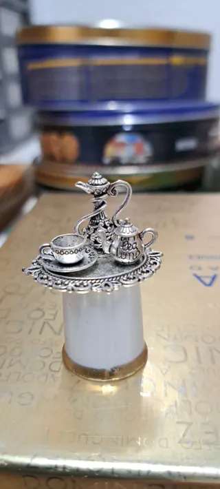 Dedal Juego Té Plata Miniatura