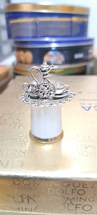 Dedal Juego Té Plata Miniatura