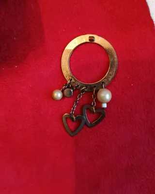 Ciondolo cuore perla e cristallo